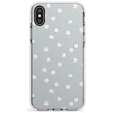 Painted Daises - Blue-Grey Cute Floral Design Slim TPU Phone Case Warehouse X XS Max XR