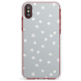 Painted Daises - Blue-Grey Cute Floral Design Slim TPU Phone Case Warehouse X XS Max XR