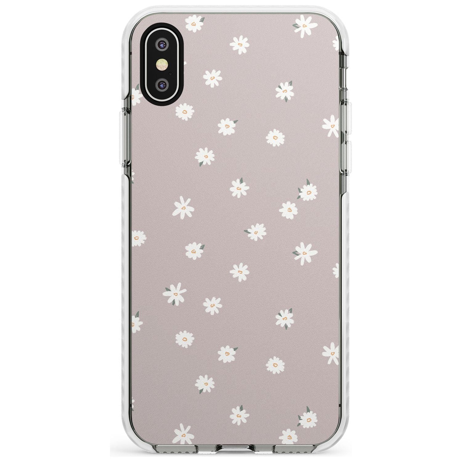 Painted Daises - Dark Pink Cute Floral Design Slim TPU Phone Case Warehouse X XS Max XR
