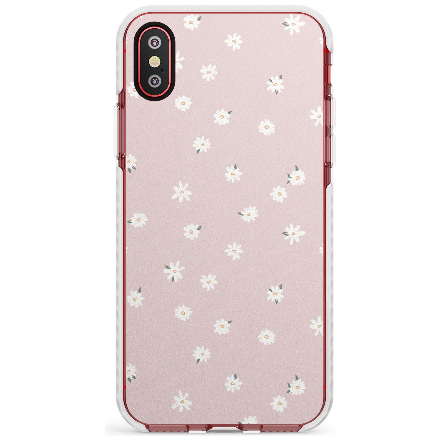 Painted Daises on Pink - Cute Floral Daisy Design Slim TPU Phone Case Warehouse X XS Max XR