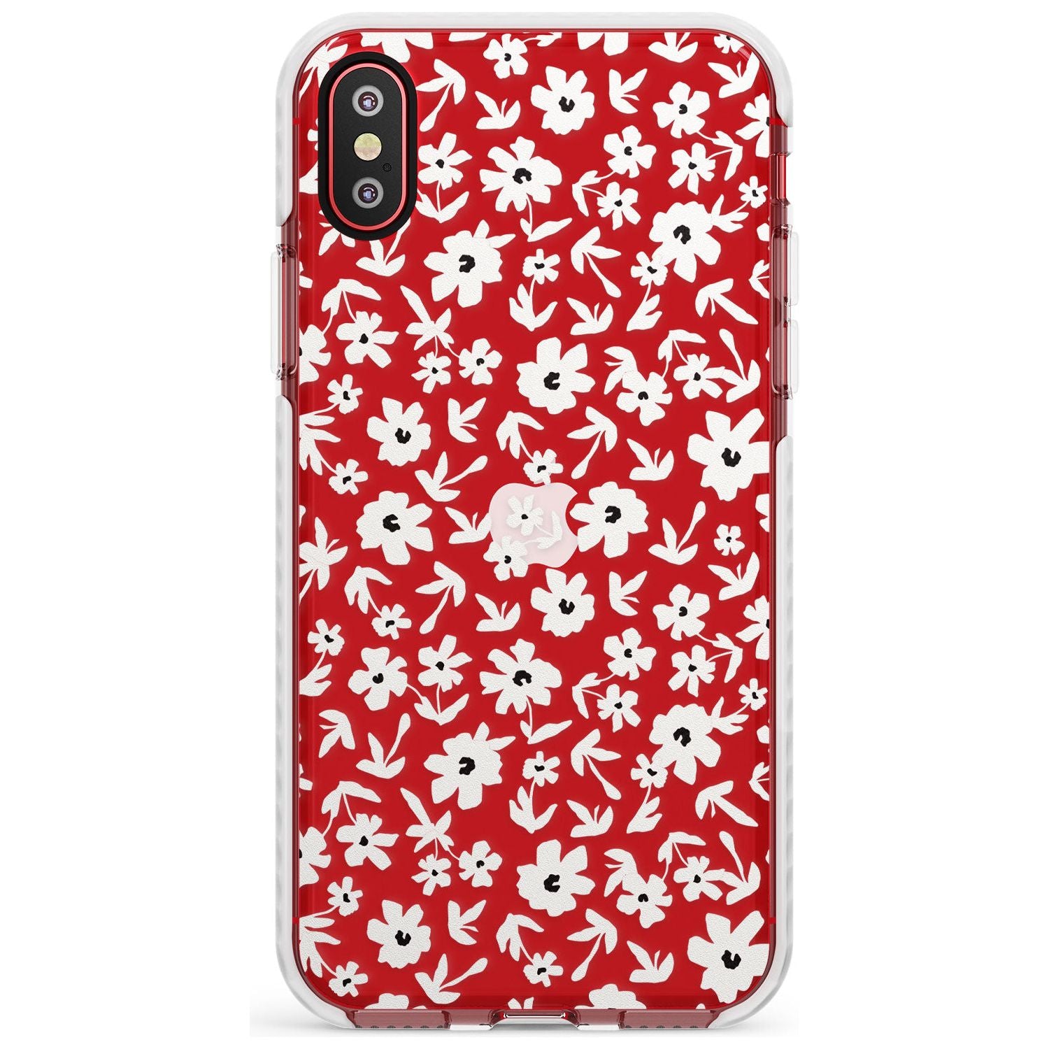 Floral Print on Clear - Cute Floral Design Slim TPU Phone Case Warehouse X XS Max XR