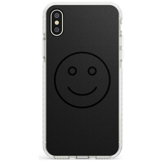 Dark Smiley Face Impact Phone Case for iPhone X XS Max XR