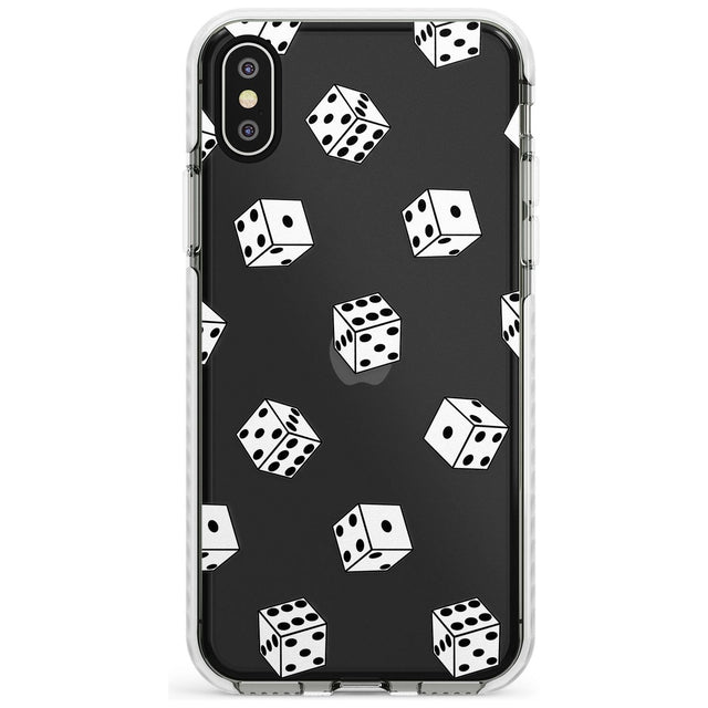 Clear Dice Pattern Impact Phone Case for iPhone X XS Max XR