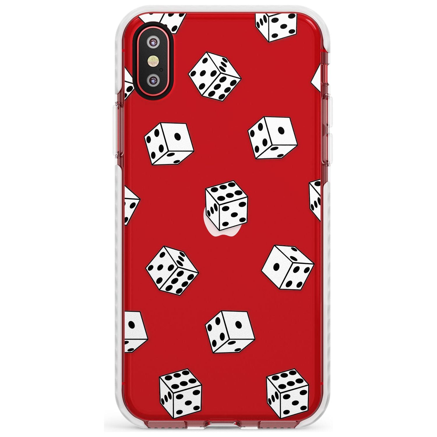 Clear Dice Pattern Impact Phone Case for iPhone X XS Max XR