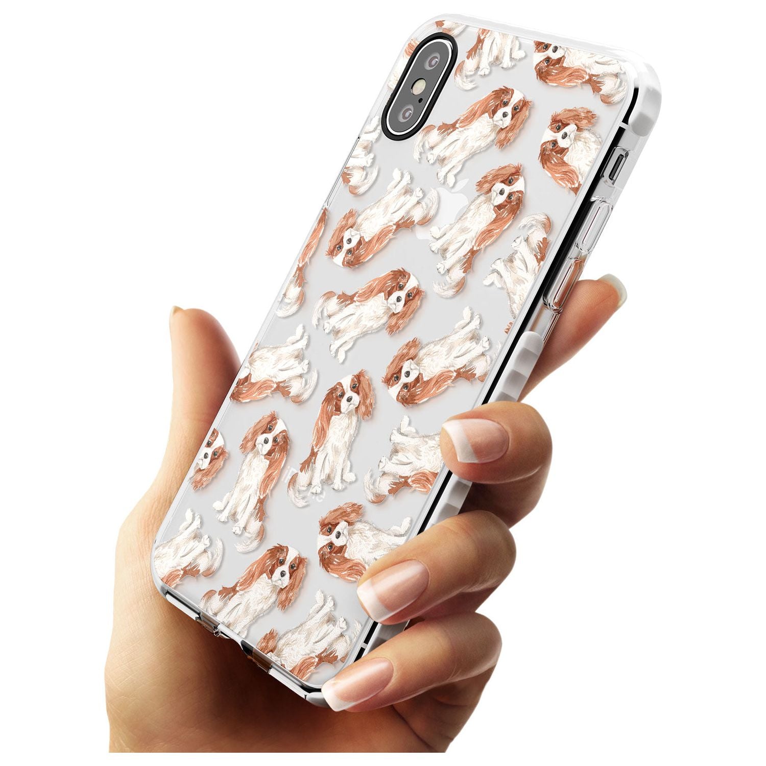 Cavalier King Charles Spaniel Dog Pattern Impact Phone Case for iPhone X XS Max XR