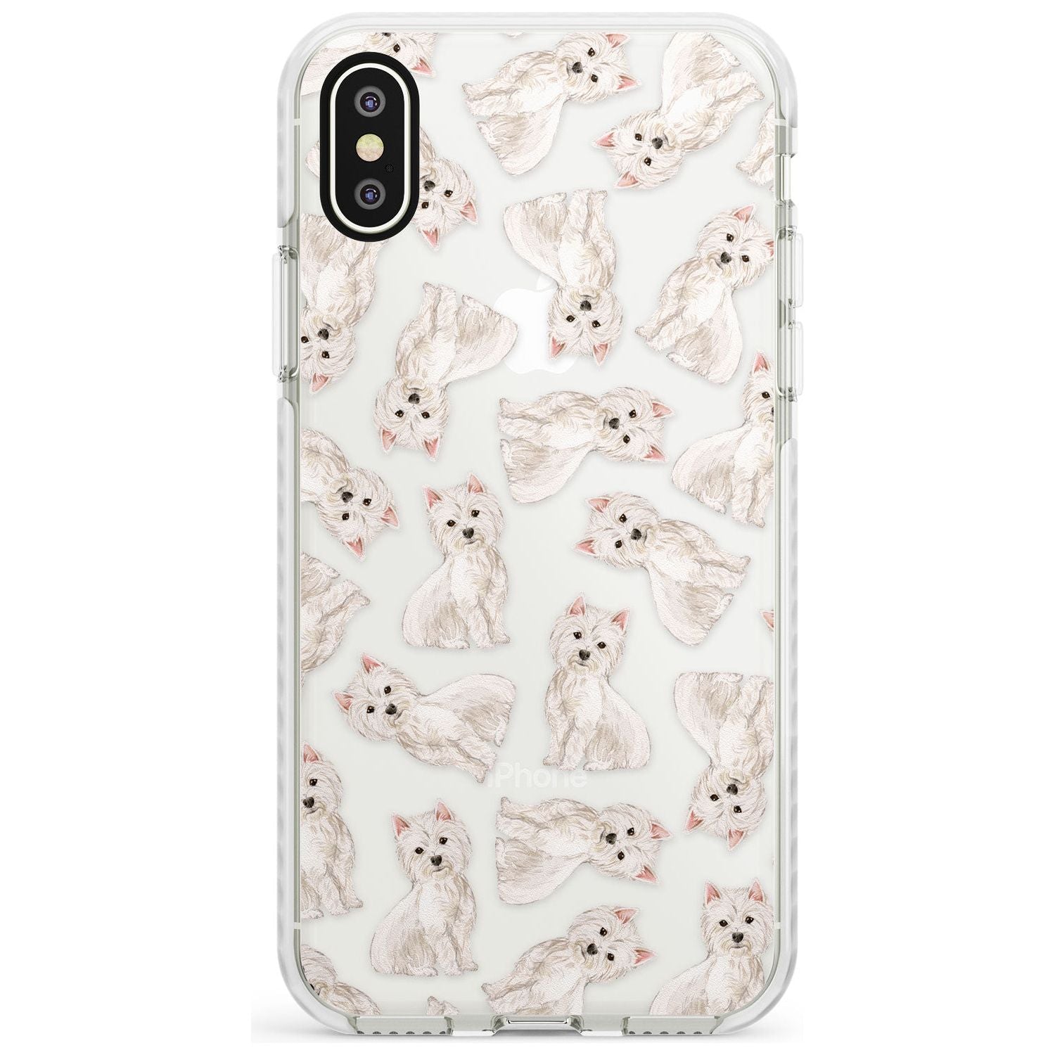 Westie Watercolour Dog Pattern Impact Phone Case for iPhone X XS Max XR