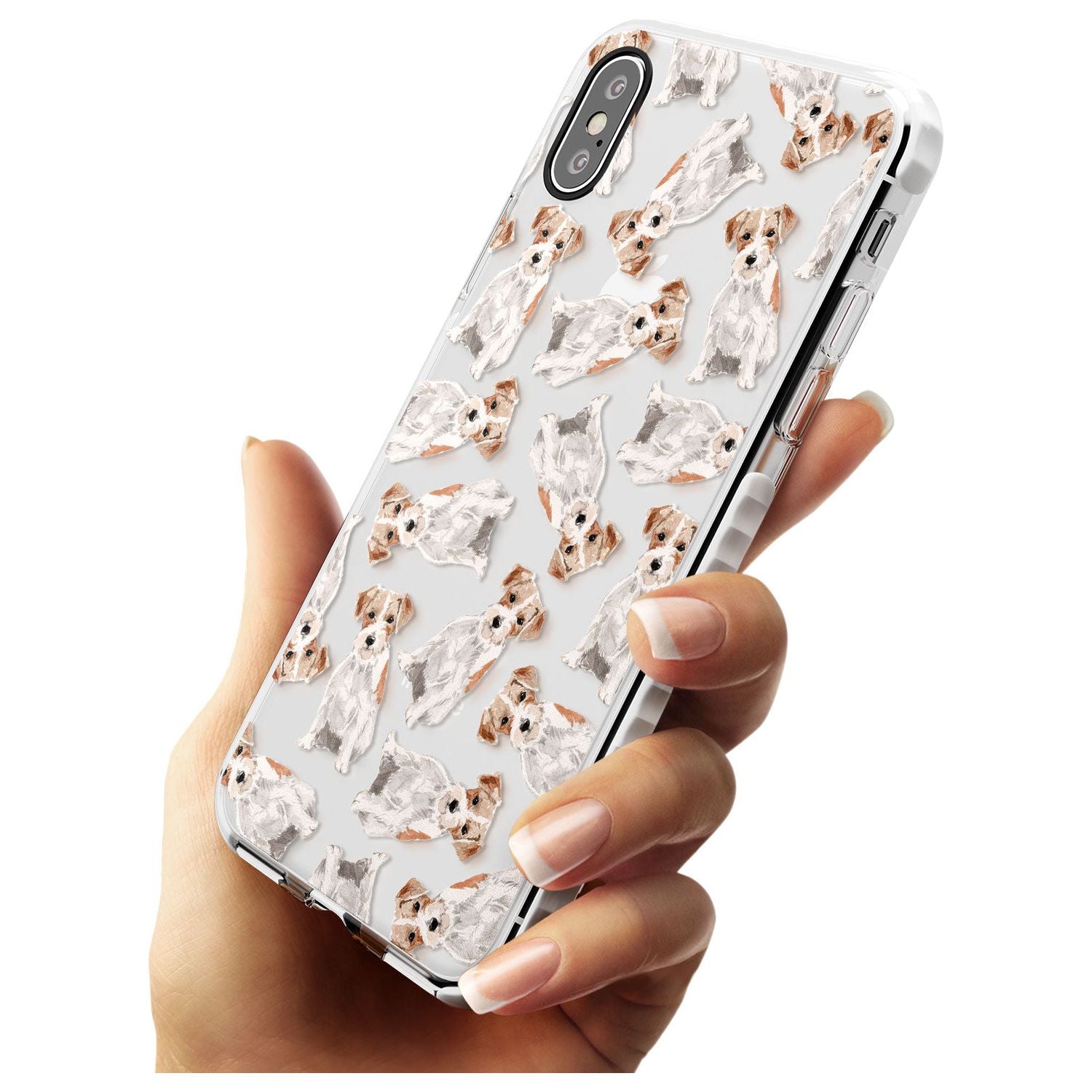 Wirehaired Jack Russell Watercolour Dog Pattern Impact Phone Case for iPhone X XS Max XR