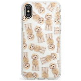 Cockapoo (Champagne) Watercolour Dog Pattern Impact Phone Case for iPhone X XS Max XR