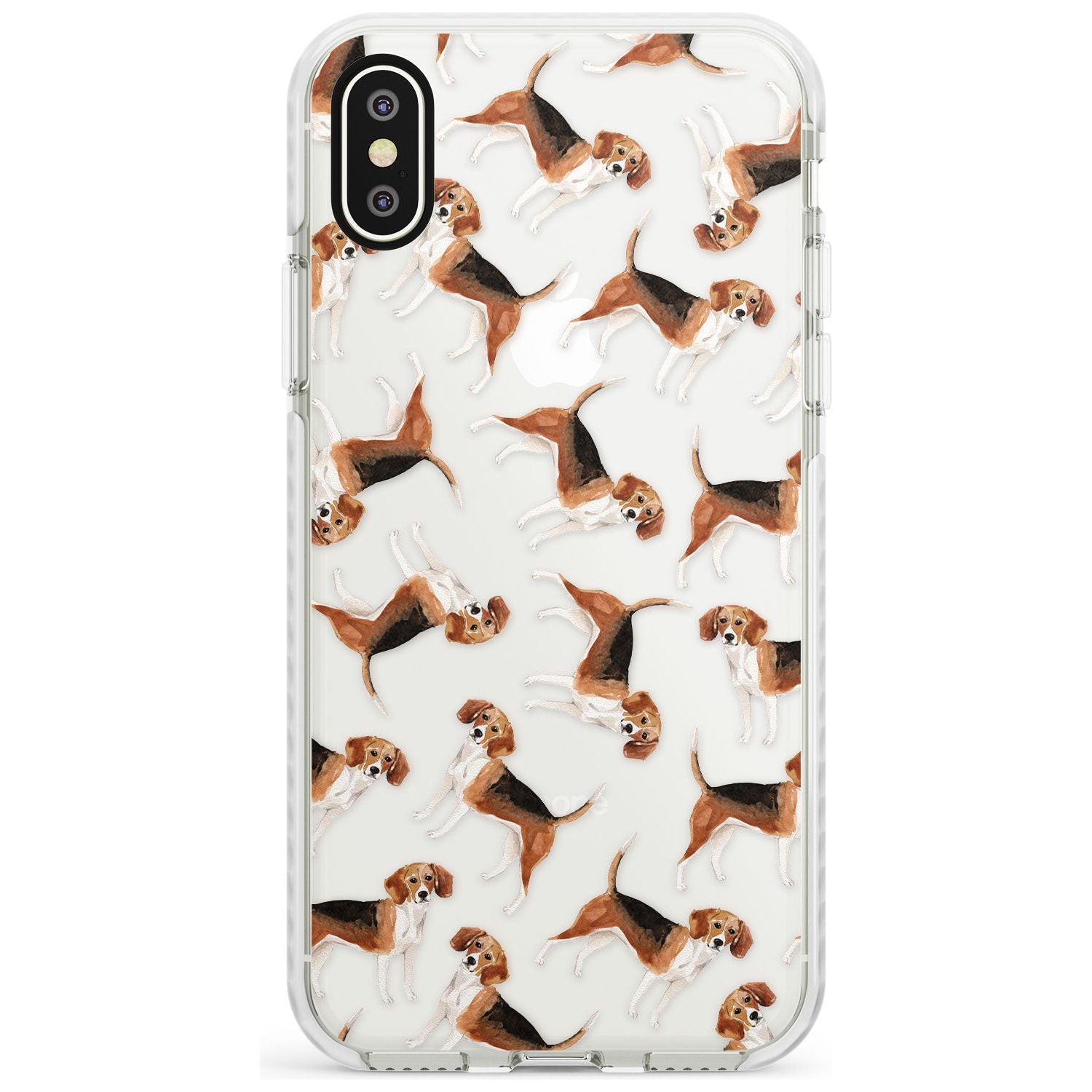 Beagle Watercolour Dog Pattern Impact Phone Case for iPhone X XS Max XR