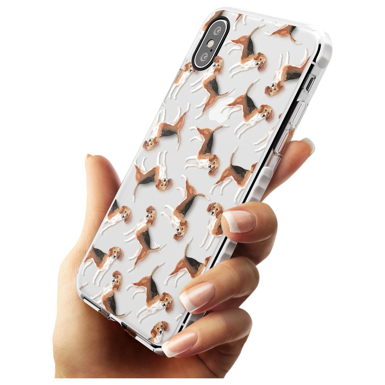 Beagle Watercolour Dog Pattern Impact Phone Case for iPhone X XS Max XR