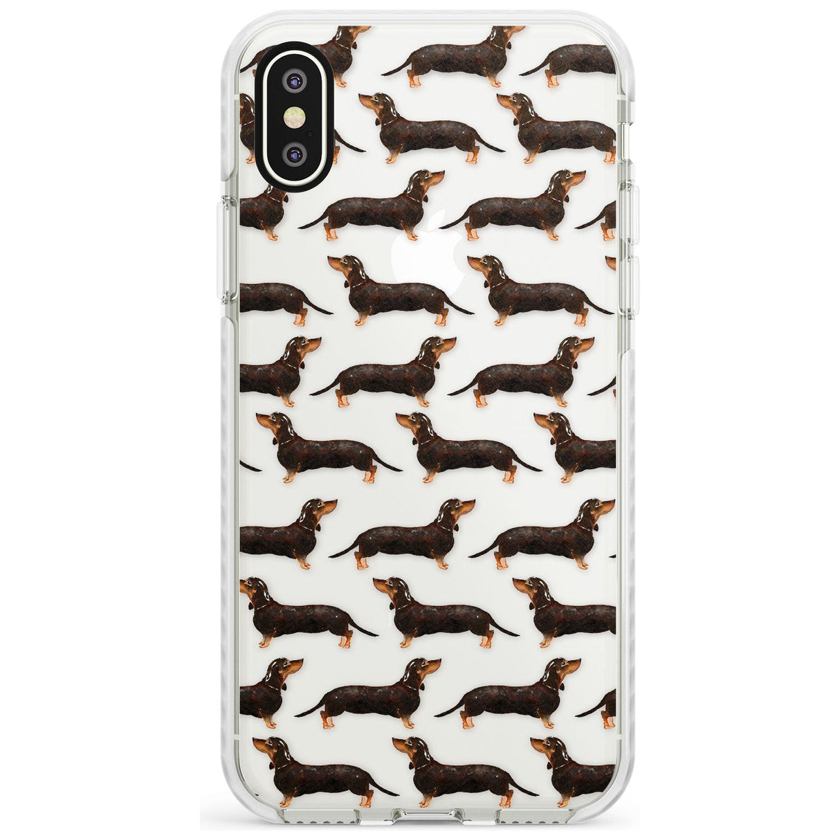 Dachshund (Black & Tan) Watercolour Dog Pattern Impact Phone Case for iPhone X XS Max XR