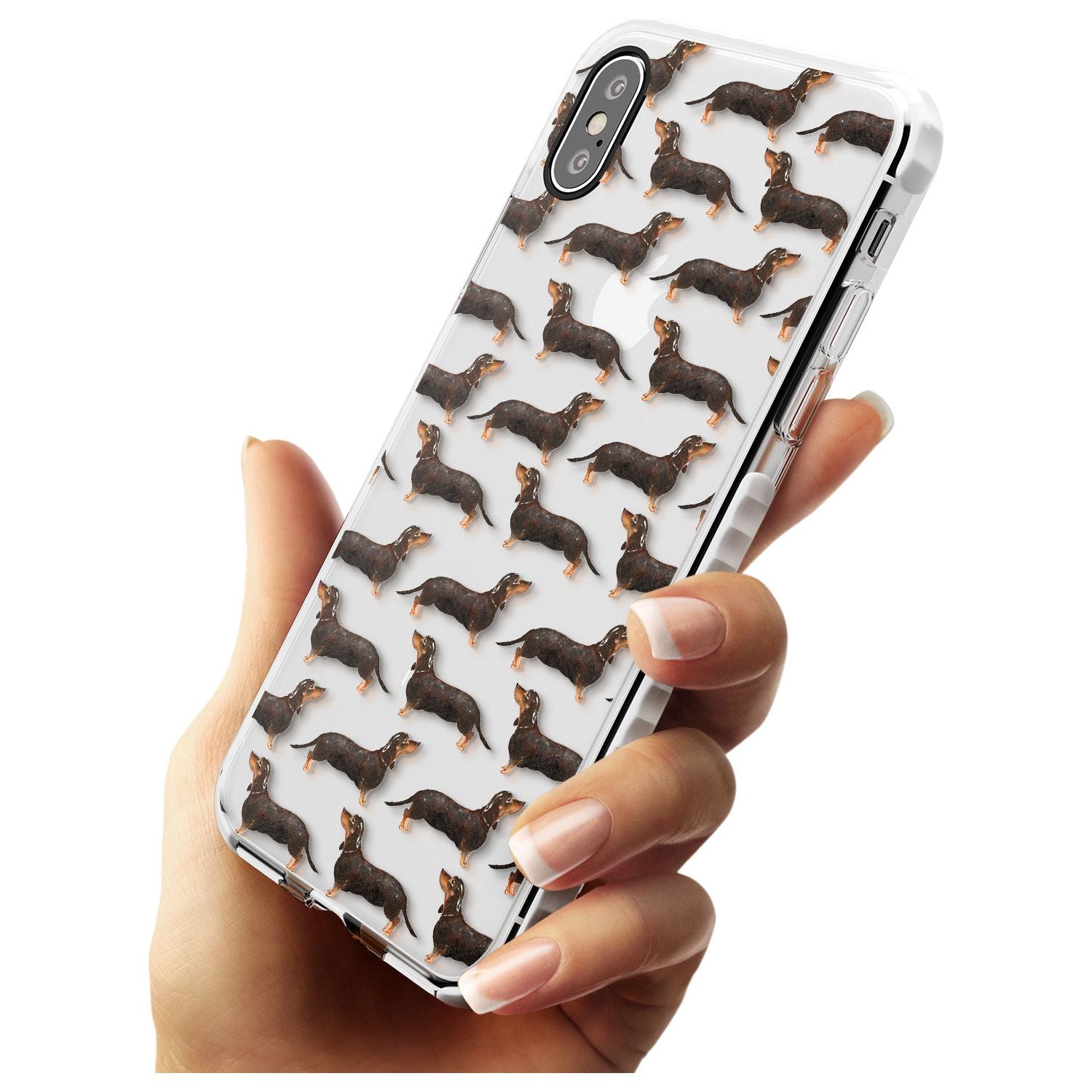 Dachshund (Black & Tan) Watercolour Dog Pattern Impact Phone Case for iPhone X XS Max XR