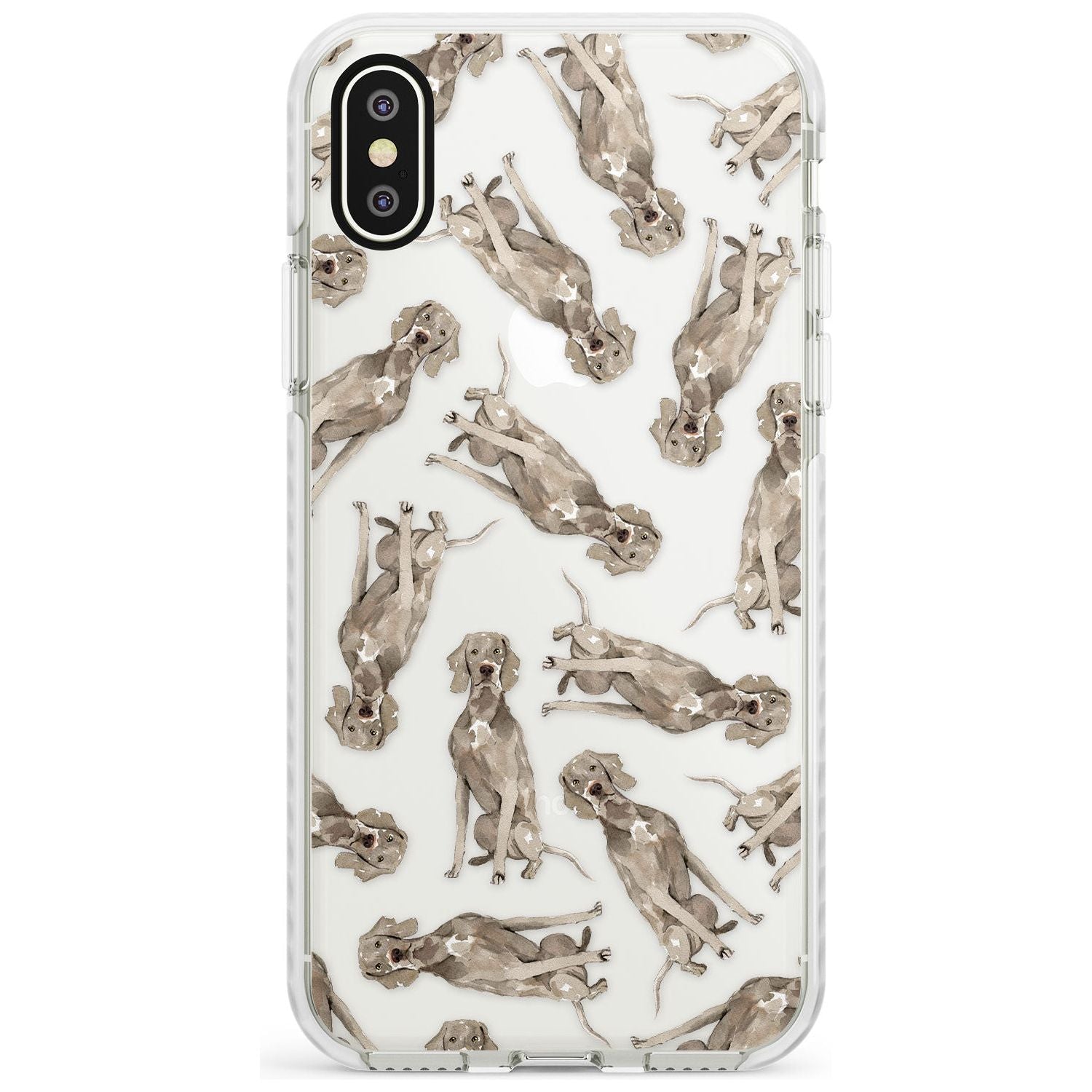 Weimaraner Watercolour Dog Pattern Impact Phone Case for iPhone X XS Max XR