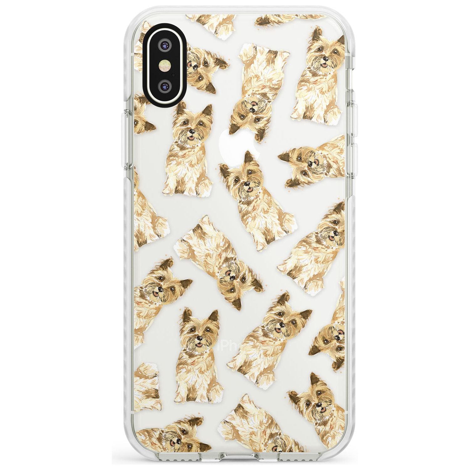Cairn Terrier Watercolour Dog Pattern Impact Phone Case for iPhone X XS Max XR