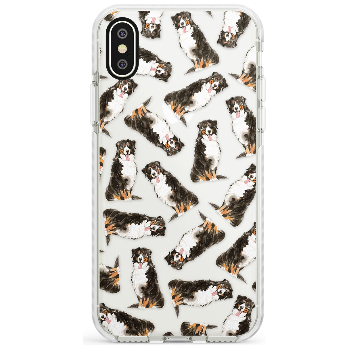 Bernese Mountain Dog Watercolour Dog Pattern Impact Phone Case for iPhone X XS Max XR