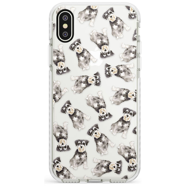 Miniature Schnauzer Watercolour Dog Pattern Impact Phone Case for iPhone X XS Max XR