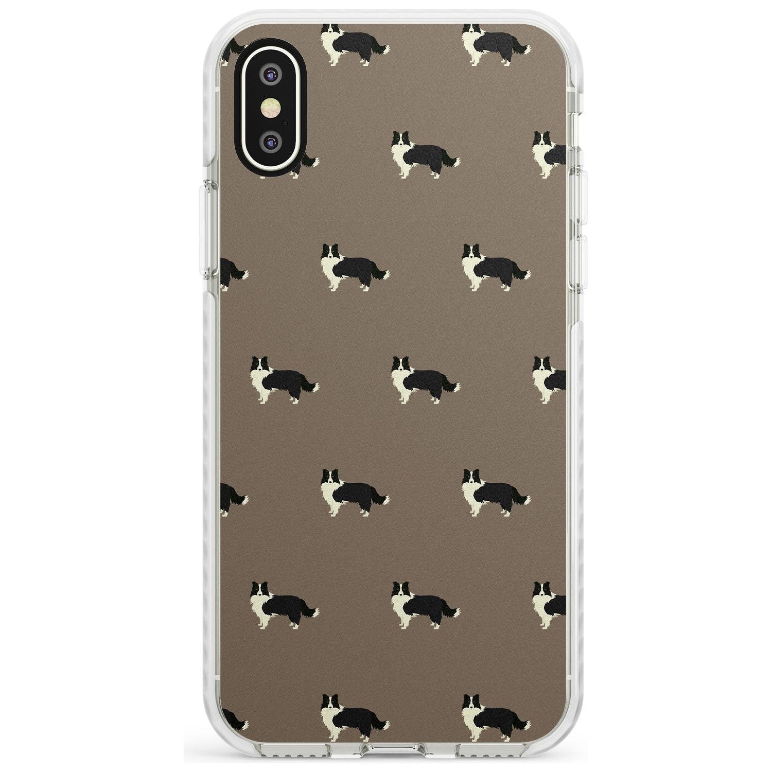 Border Collie Dog Pattern Impact Phone Case for iPhone X XS Max XR
