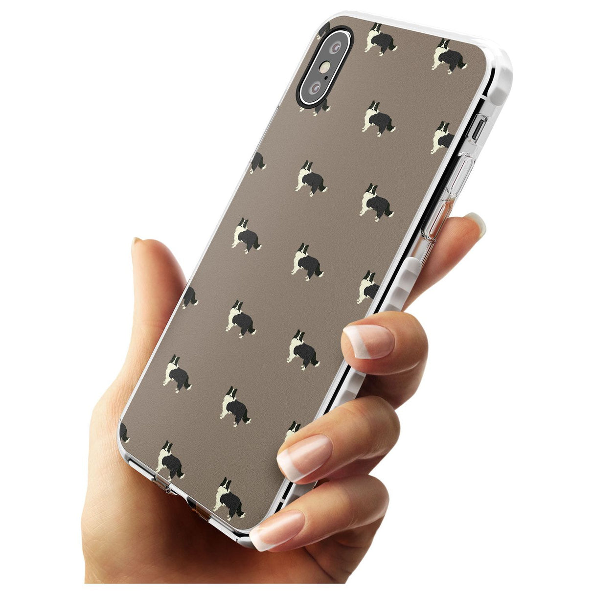 Border Collie Dog Pattern Impact Phone Case for iPhone X XS Max XR