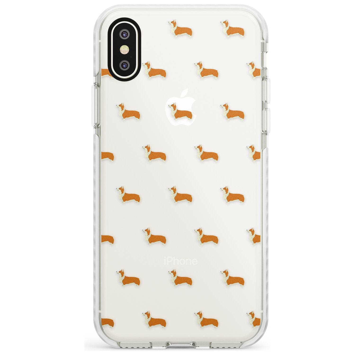 Pembroke Welsh Corgi Dog Pattern Clear Impact Phone Case for iPhone X XS Max XR