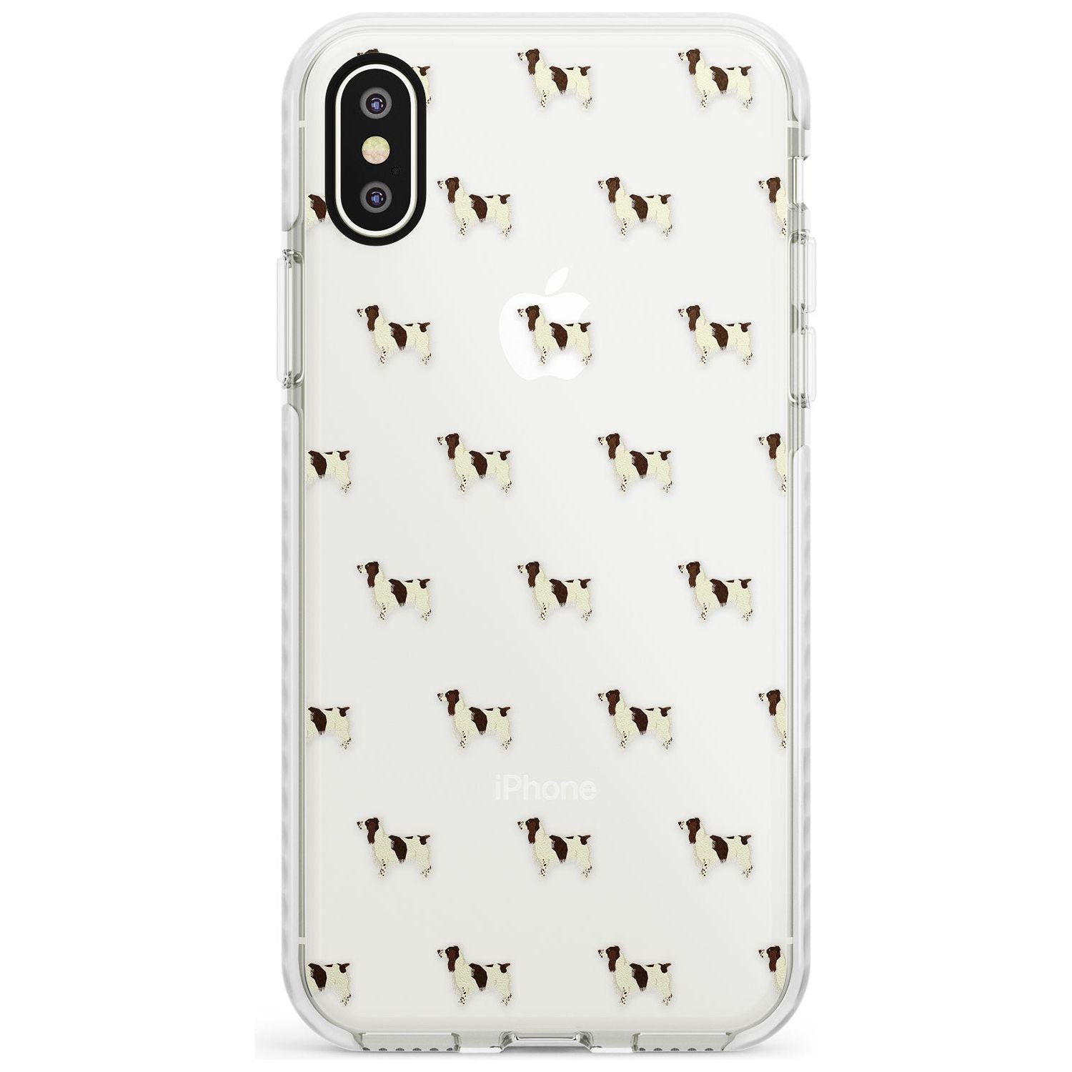 English Springer Spaniel Dog Pattern Clear Impact Phone Case for iPhone X XS Max XR