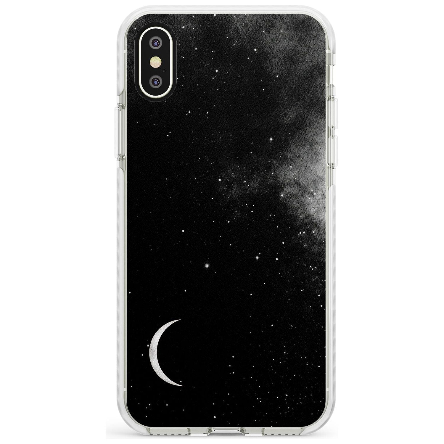Night Sky Galaxies: Crescent Moon