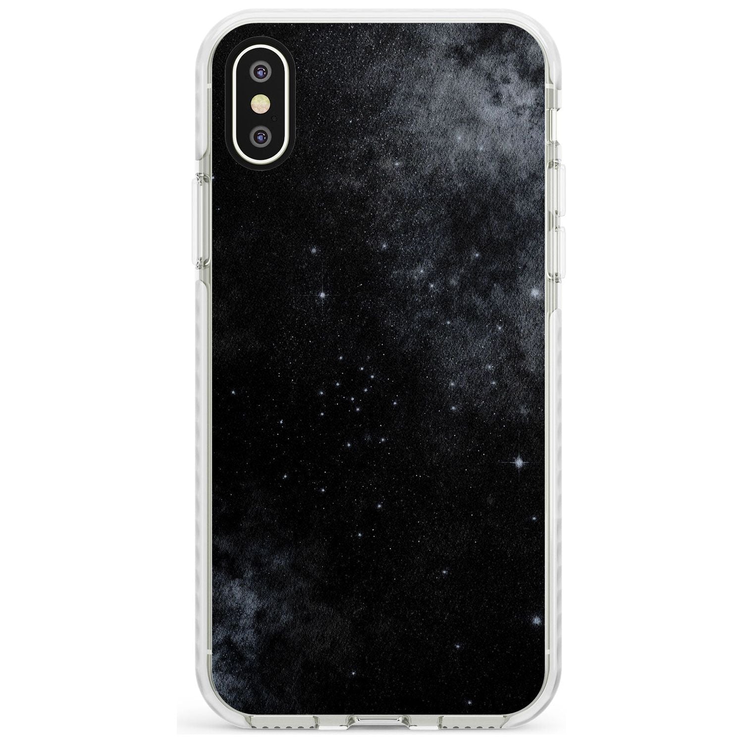 Night Sky Galaxies: Shimmering Stars Phone Case iPhone X / iPhone XS / Impact Case,iPhone XR / Impact Case,iPhone XS MAX / Impact Case Blanc Space