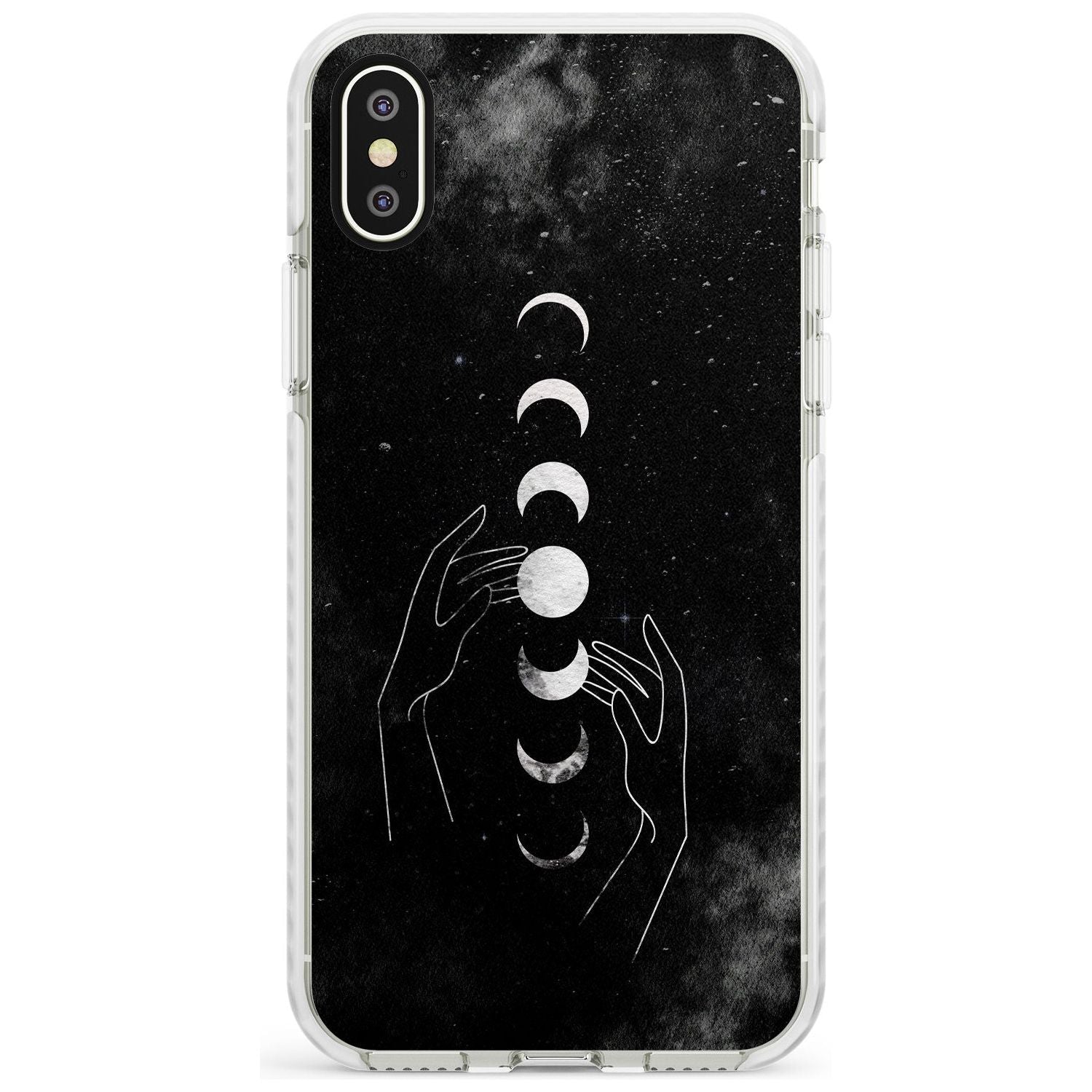 Moon Phases and Hands Impact Phone Case for iPhone X XS Max XR