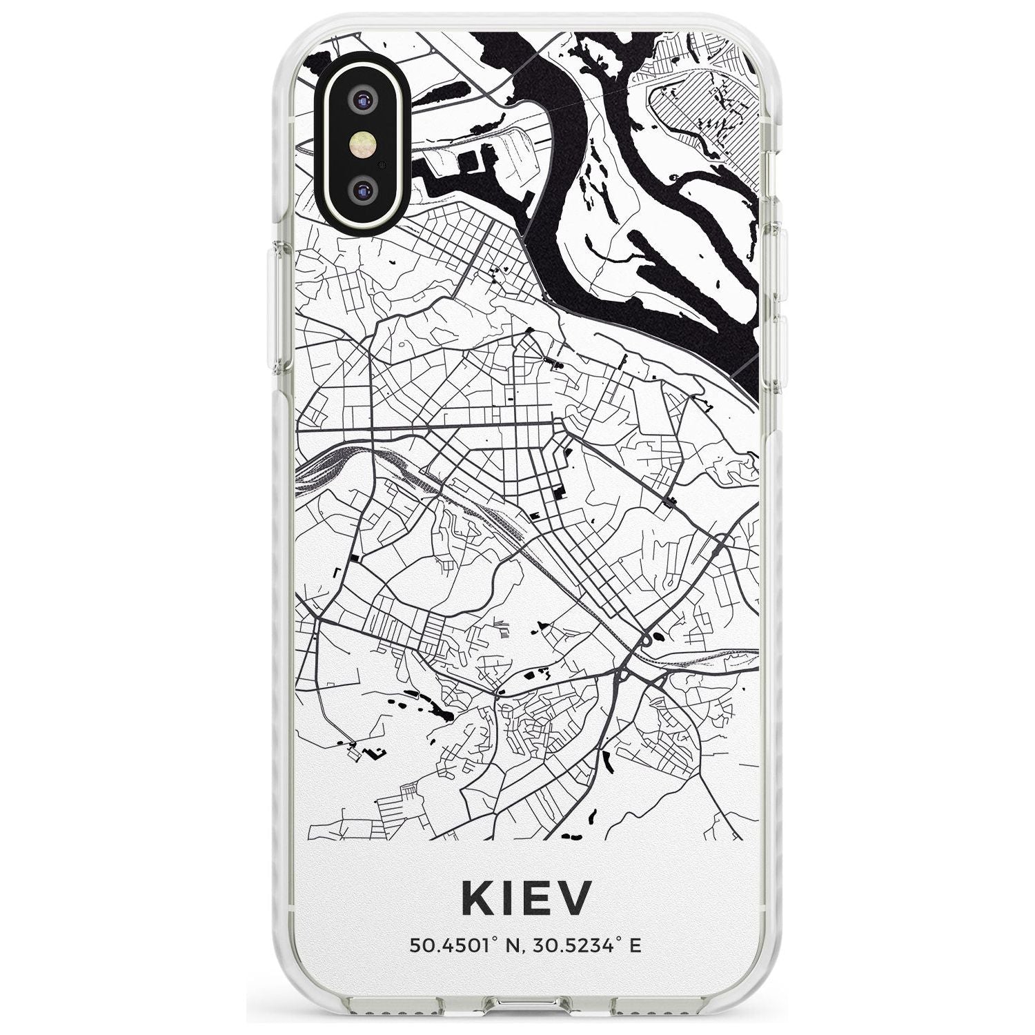 Map of Kiev, Ukraine Impact Phone Case for iPhone X XS Max XR