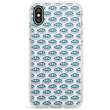 Eyes & Crosses (Clear) Psychedelic Eyes Pattern Impact Phone Case for iPhone X XS Max XR