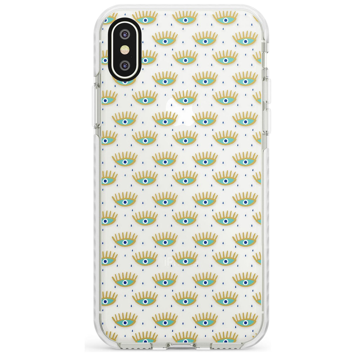 Crying Eyes (Clear) Psychedelic Eyes Pattern Impact Phone Case for iPhone X XS Max XR