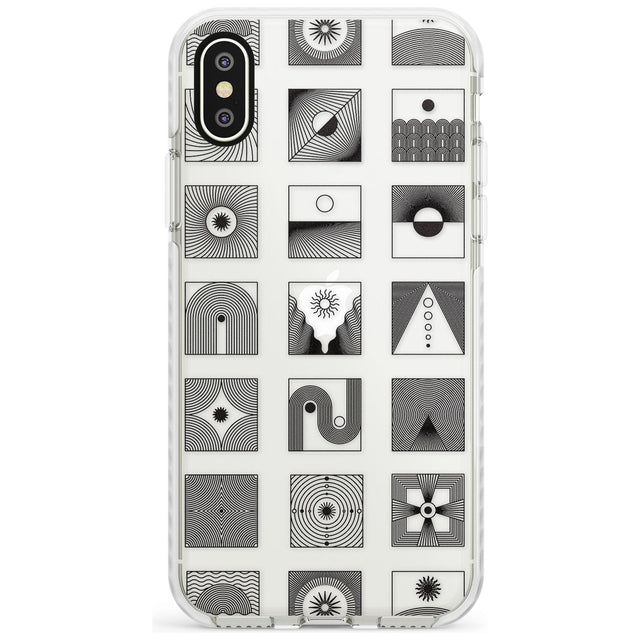 Abstract Lines: Mixed Pattern #1 Slim TPU Phone Case Warehouse X XS Max XR