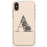 Floral Monogram Letter Slim TPU Phone Case Warehouse X XS Max XR