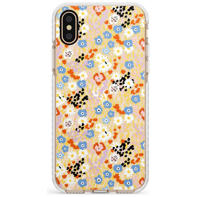 Busy Floral Mix: Transparent Slim TPU Phone Case Warehouse X XS Max XR