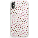 Small Pink Blossoms Transparent Design Impact Phone Case for iPhone X XS Max XR