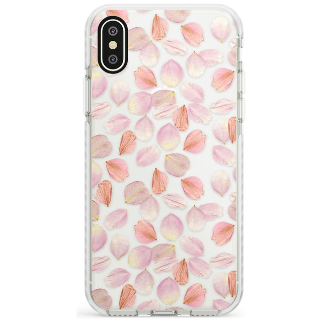 Pink Petals Transparent Design Impact Phone Case for iPhone X XS Max XR