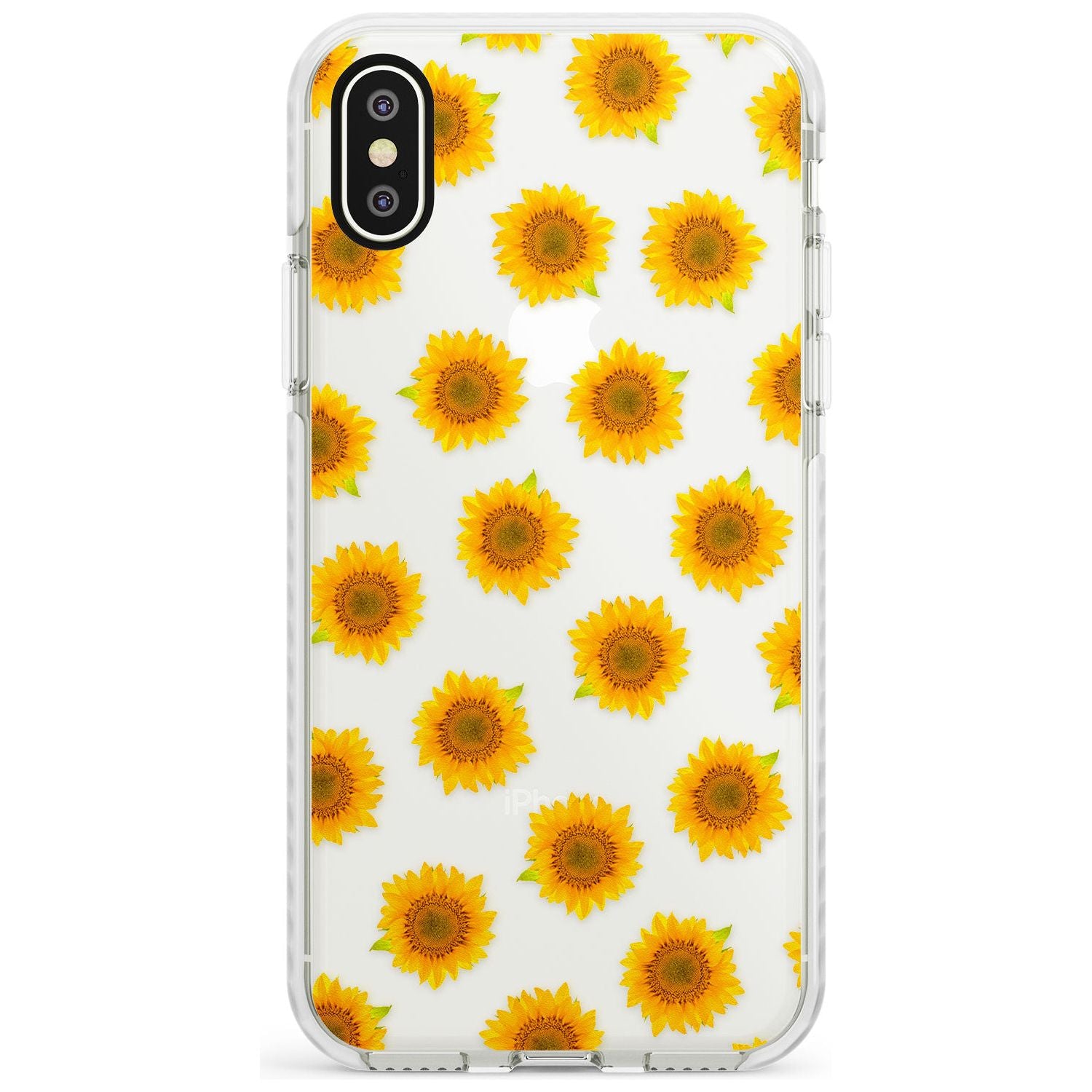 Sunflowers Transparent Pattern Impact Phone Case for iPhone X XS Max XR