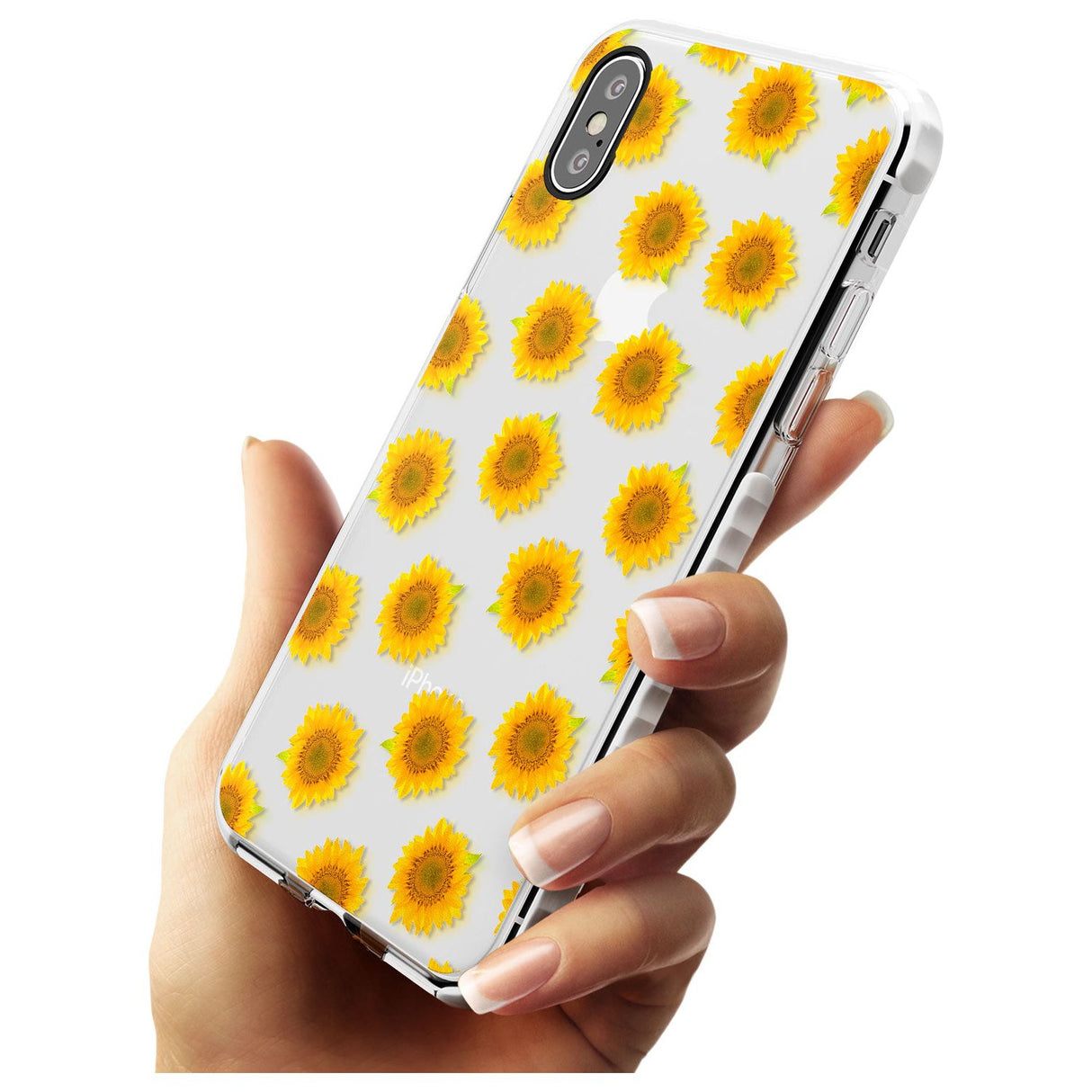 Sunflowers Transparent Pattern Impact Phone Case for iPhone X XS Max XR