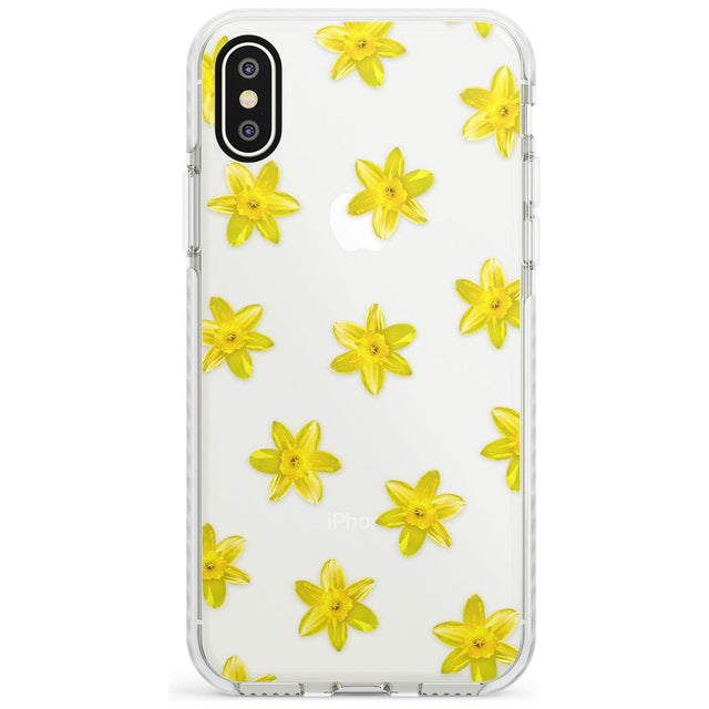 Daffodils Transparent Pattern Impact Phone Case for iPhone X XS Max XR