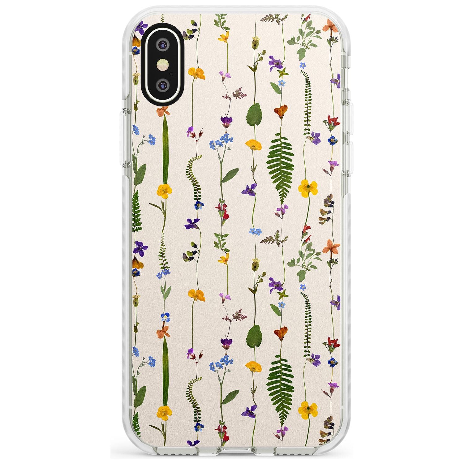 Wildflower Chain Design - Cream Impact Phone Case for iPhone X XS Max XR