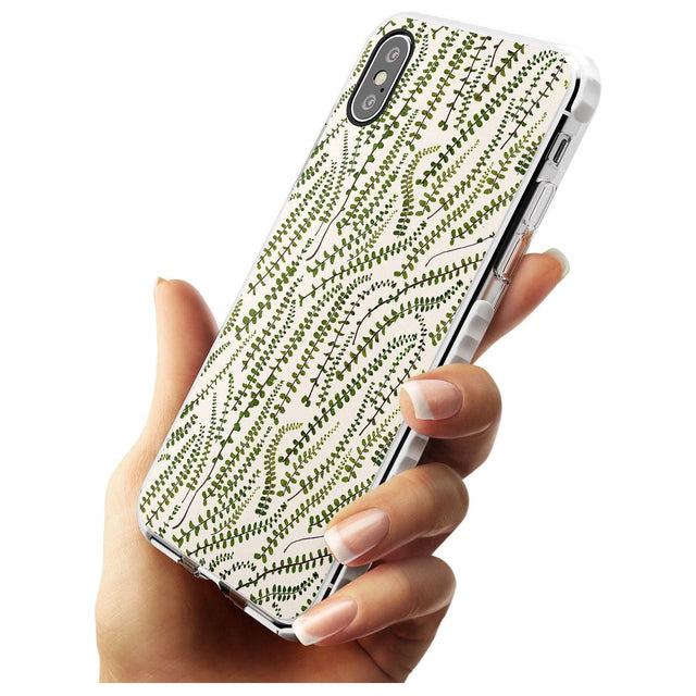 Fern Leaf Pattern Design - Cream Impact Phone Case for iPhone X XS Max XR