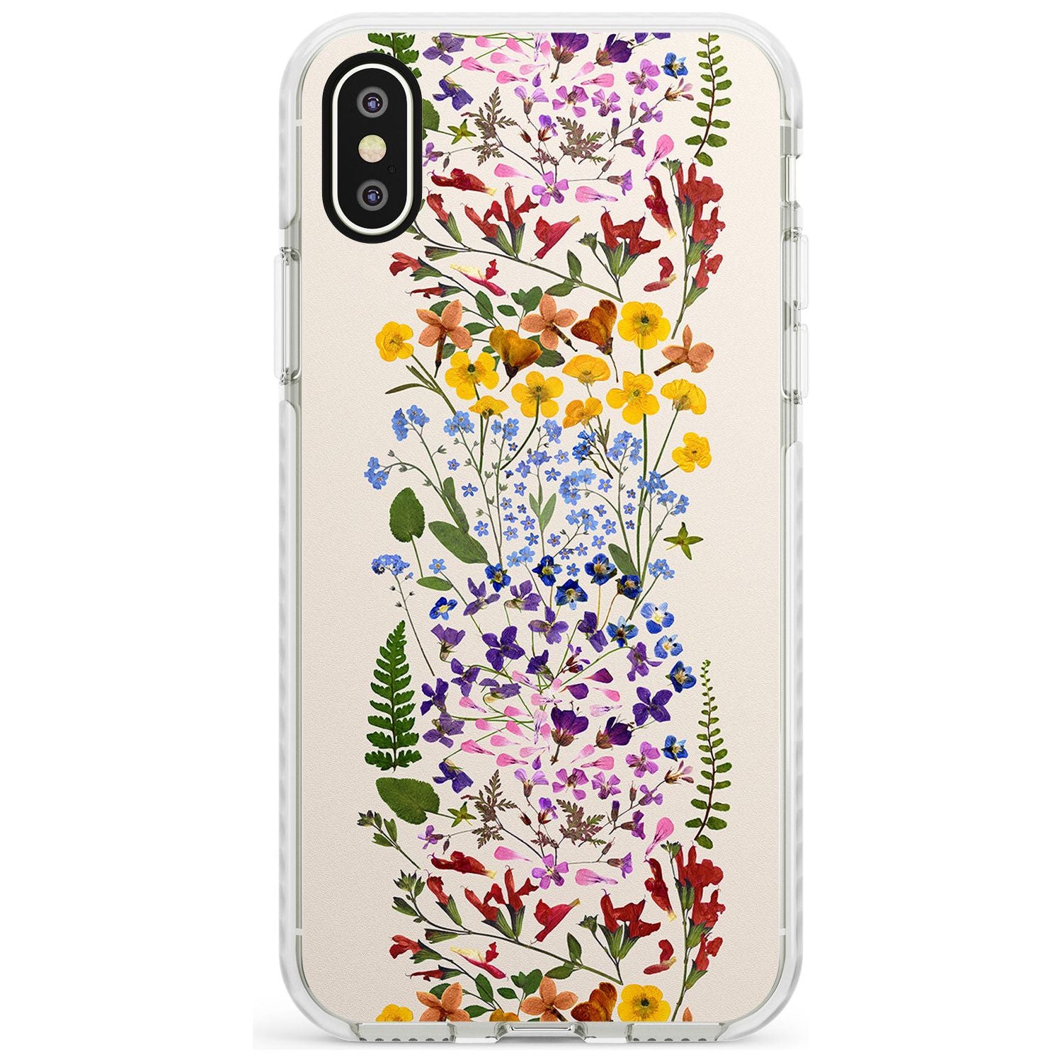 Wildflower Stripe Design - Cream Impact Phone Case for iPhone X XS Max XR