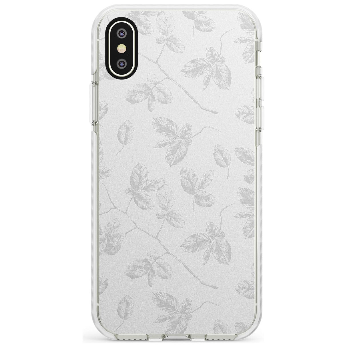 Grey Branches Vintage Botanical Impact Phone Case for iPhone X XS Max XR