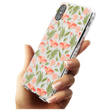 Pink Petals Transparent Floral Impact Phone Case for iPhone X XS Max XR