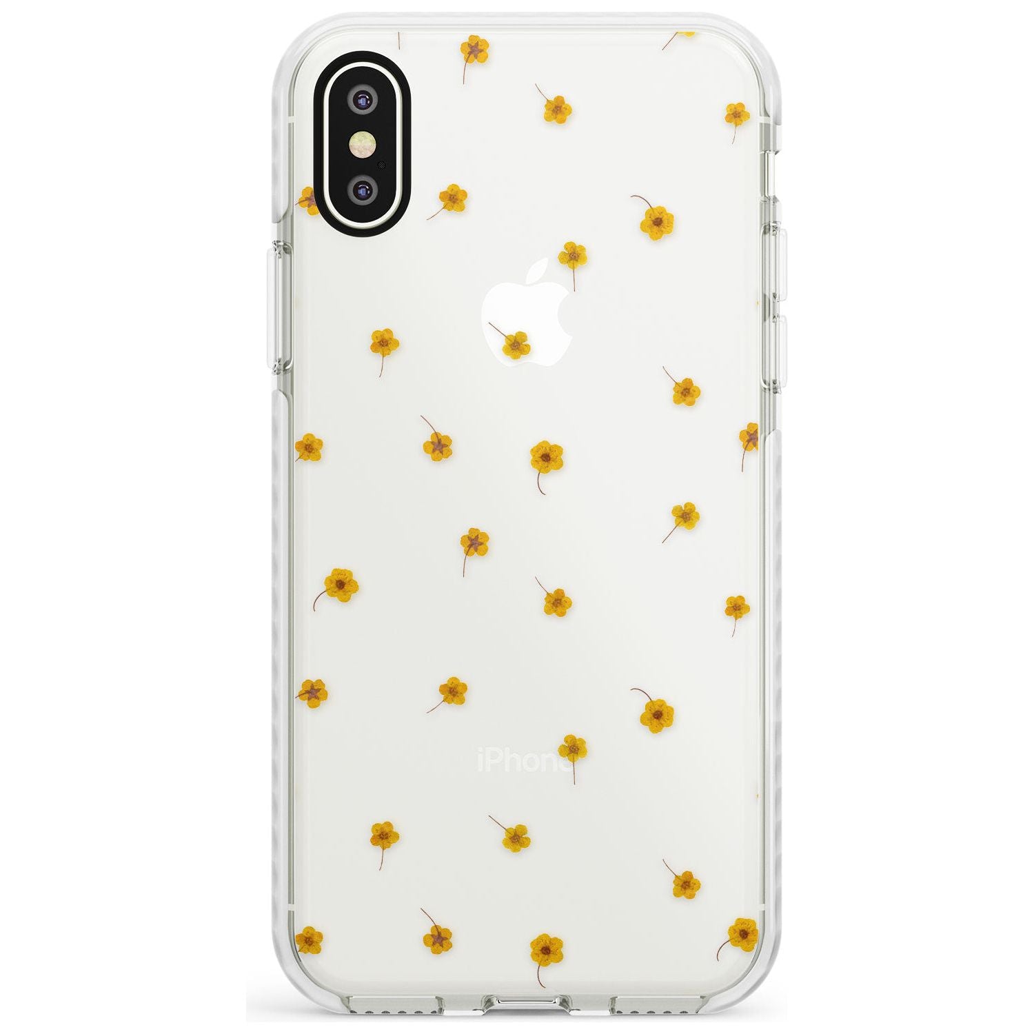 Yellow Flower Pattern - Dried Flower-Inspired Impact Phone Case for iPhone X XS Max XR