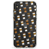 Coffee Cup Pattern Impact Phone Case for iPhone X XS Max XR