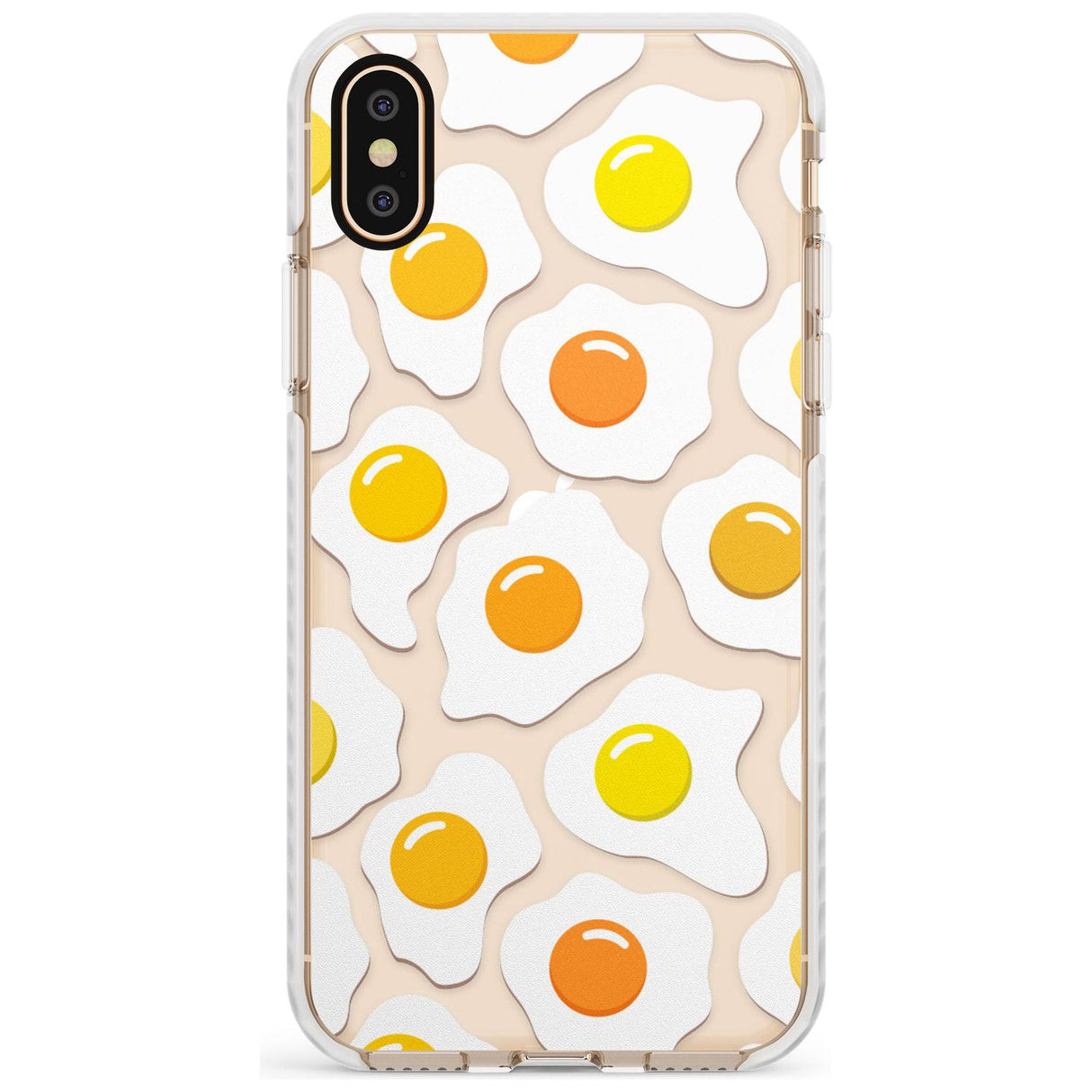 Fried Egg Pattern Impact Phone Case for iPhone X XS Max XR