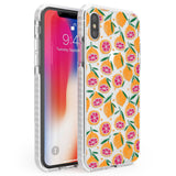 Blood Orange Fruit Pattern Transparent Phone Case iPhone X / iPhone XS / Impact Case,iPhone XR / Impact Case,iPhone XS MAX / Impact Case Blanc Space