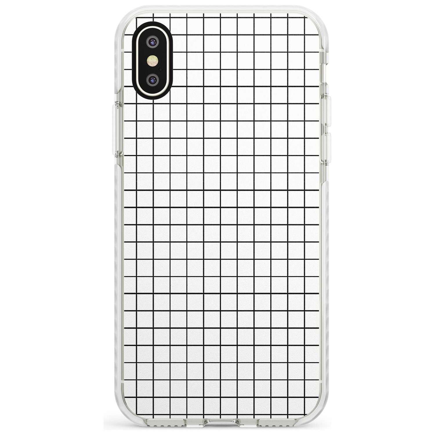 Simplistic Small Grid Designs White Impact Phone Case for iPhone X XS Max XR