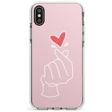 Finger Heart in Pink Slim TPU Phone Case Warehouse X XS Max XR