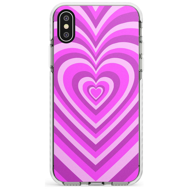 Pink Heart Illusion Impact Phone Case for iPhone X XS Max XR